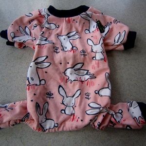 Fitwarm Cotton Bunny Print Dog Pajamas Medium